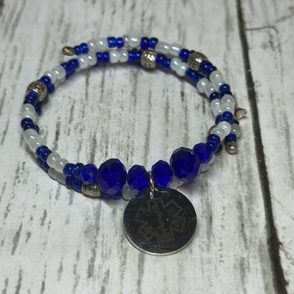 Handmade beaded wrap bracelet/ Seed Bead Bracelet/ Gift for her/ Memory wire - Picture 1 of 4